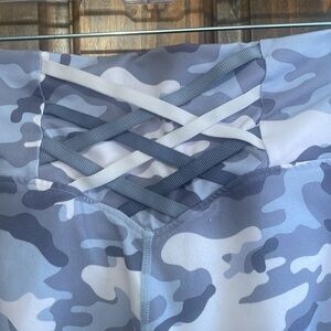 Pink Camo Fabletics Powerhold leggings XL